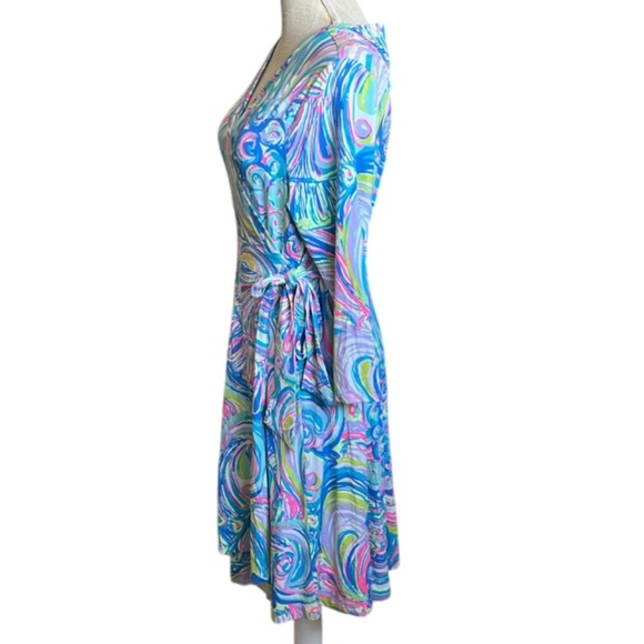 Lilly Pulitzer Emilia wrap dress in Multi Guilty Pleasure - Size L - Picture 4 of 10